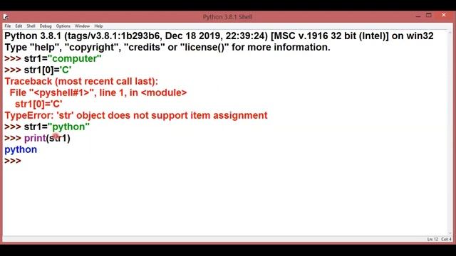 Immutable String in Python (Part-6) || Python Tutorials-Class 11 & 12 CS смотреть онлайн