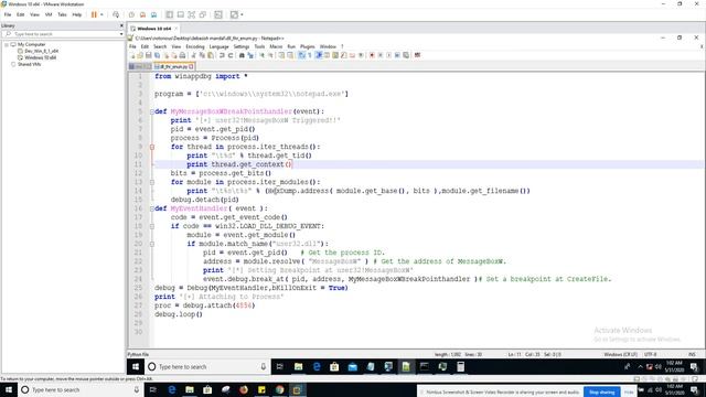 Python Winappdbg Tutorial for Reverse Engineers 8 of 20: Enumerating Process Thread & Loaded Module смотреть онлайн