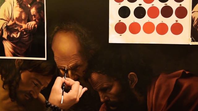 Tribute to Caravaggio "The Incredulity of Saint Thomas" by Gerardo Monroy Vergara. смотреть онлайн