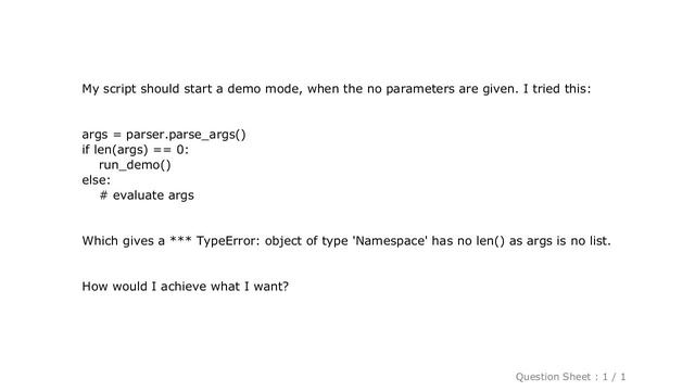 PYTHON : Argparse: Check if any arguments have been passed смотреть онлайн
