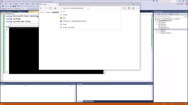 Self Hosted REST Microservice using OWIN and ASP.NET Web API 2 смотреть онлайн