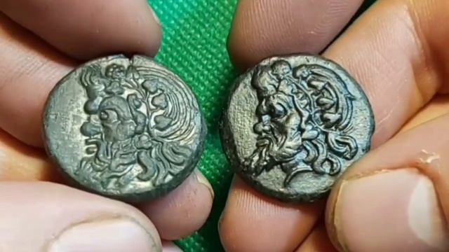 Обол. Боспорское царство. медь. Перисад 1. чистка расчистка монеты Сравнение смотреть онлайн