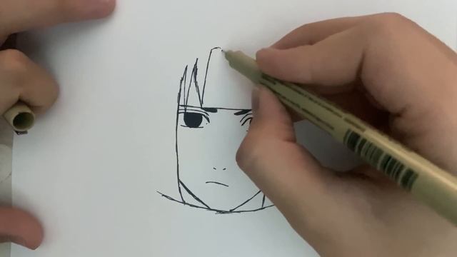 Как нарисовать Саске за 8 минут смотреть онлайн