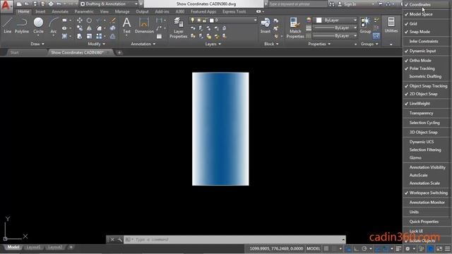 How to Show Coordinates in AutoCAD 2018 смотреть онлайн