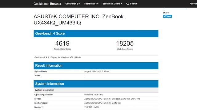 Обзор ноутбука ASUS ZenBook 14 UM433IQ-A5037T - дискретная видеокарта и шесть ядер смотреть онлайн