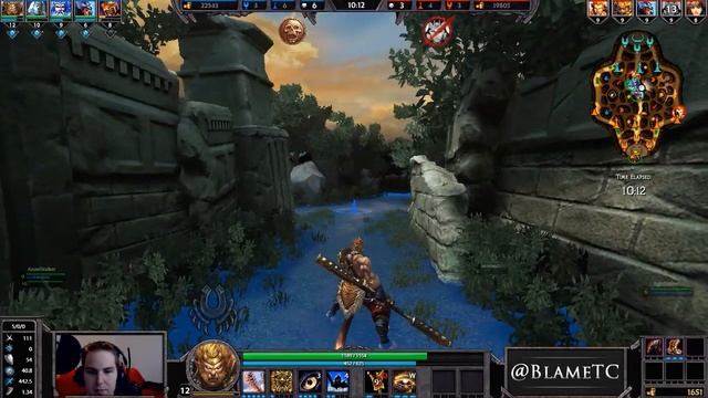 Smite Moba Gameplay - Sun Wukong - Awesome match смотреть онлайн