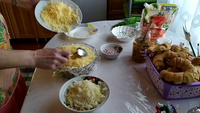 Салат "Лесная полянка". смотреть онлайн