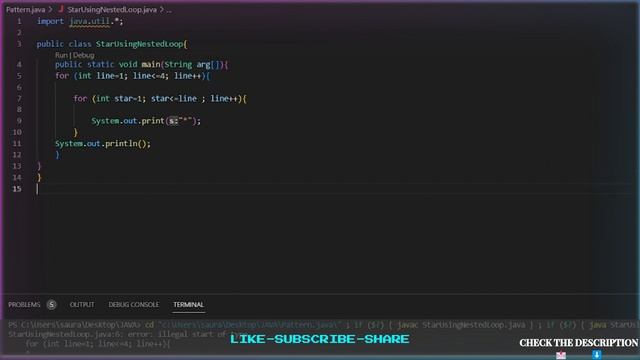 Using Nested Loop To Print Stars ⭐| #java #videos смотреть онлайн