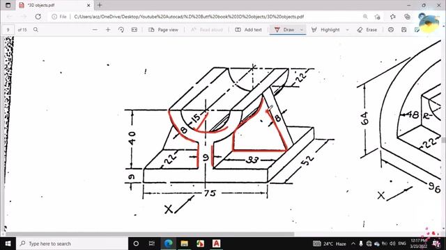 AutoCAd 3d drawing for beginner _ #autocad #3d #3ddrawing #mechanical смотреть онлайн