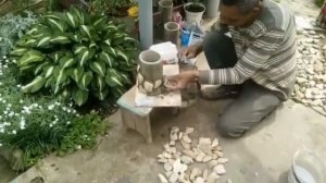 Вазон из речного камня (хобби в выходной)