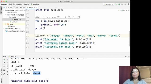 18 Python ile Listeler ve Indexleme смотреть онлайн