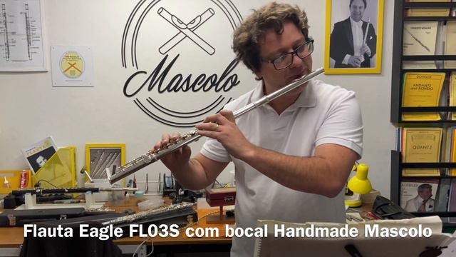 Flauta Yamaha 411 Japonesa Versus Flauta Eagle FL03s Com Bocal Handmade Mascolo De Prata