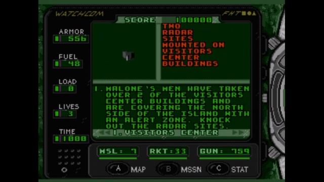 Sega Mega Drive 2 (Smd) 16-bit Urban Strike Stage 1 Hawaii - Гавайи