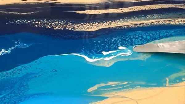 Painting water ~ Painting clouds Stormy Ocean Sunset Abstract Painting