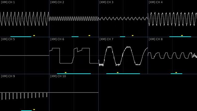 Quazar - "Funky Stars / Hybrid Song" (XM, 1996) [Oscilloscope Visualization] смотреть онлайн
