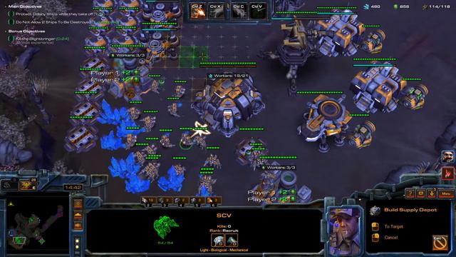 Starcraft ll Co-op Solo Slowruns: Swann P3 Tank/Herc on Miner Evacuation смотреть онлайн
