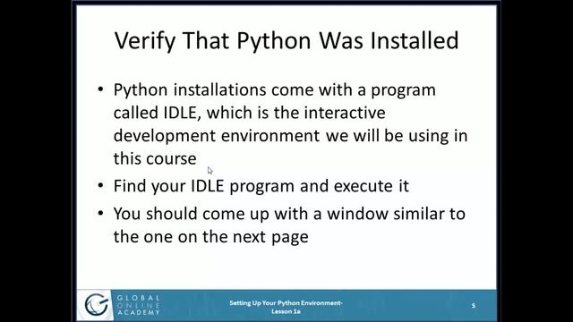 GOA Python Lesson 1a смотреть онлайн