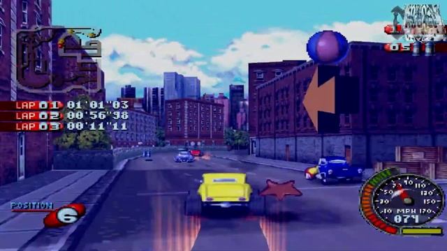 Wreckin Crew Drive Dangerously Gameplay Arcade Race (PlayStation,PSX) смотреть онлайн
