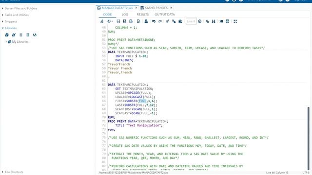 Learn SAS: Manage Data (Part 2) смотреть онлайн