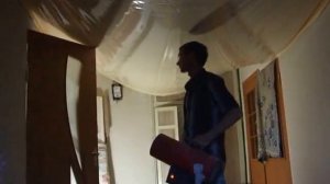 Нагрев пленки при монтаже натяжных потолков. [Priori]