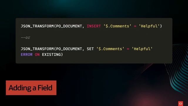 Enhancements to JSON TRANSFORM смотреть онлайн