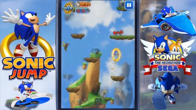 Sonic Jump - Act 8 Green Hill Zone - 3 Stars смотреть онлайн