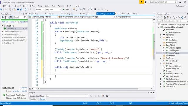 Selenium C# Page Object Model by Bakkappa N смотреть онлайн