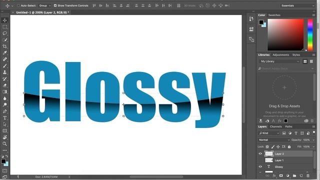 PHOTOSHOP: Create Super Simple Glossy Text смотреть онлайн