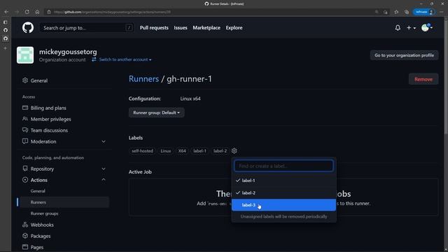 GitHub Actions - Self-hosted runners - Labels смотреть онлайн