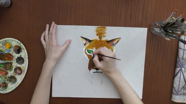 Рисуем Акрилом Картину "Тигр на Водопое" смотреть онлайн