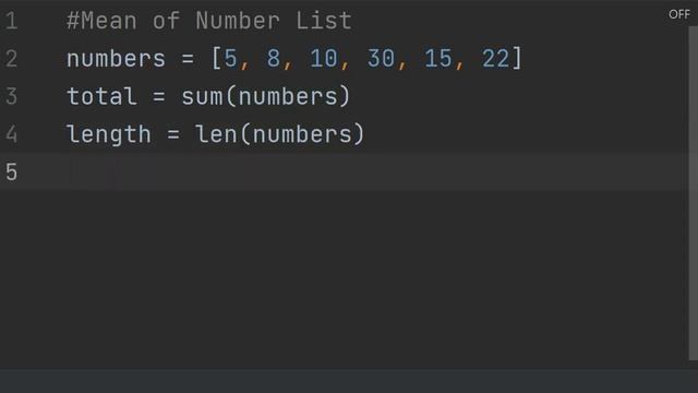 How to find Mean of Numbers list In python смотреть онлайн