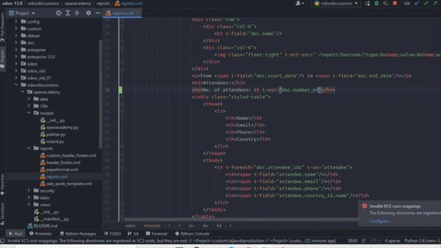 How to call a Python method in Qweb PDF | Odoo development смотреть онлайн