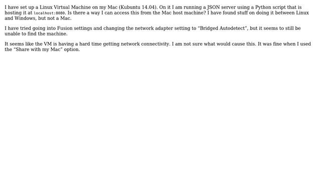 Unix & Linux: Accessing JSON Server Hosted on a Virtual Machine смотреть онлайн