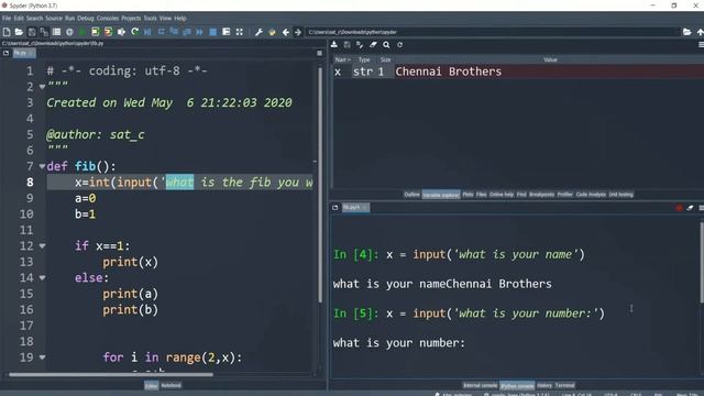 Fibonacci in python (easy way) смотреть онлайн