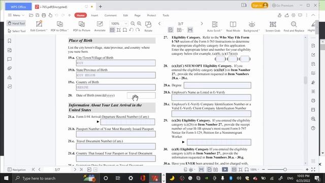 РАЗРЕШЕНИЕ НА РАБОТУ В США 2022 | Форма I-765 | SSN | ПОШАГОВАЯ ИНСТРУКЦИЯ