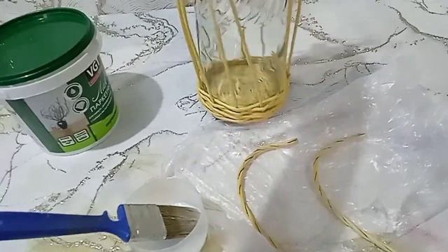 Лайфхак для начинающих в плетении из эко-лозы. Грунтуем изделия на стеклянной основе смотреть онлайн