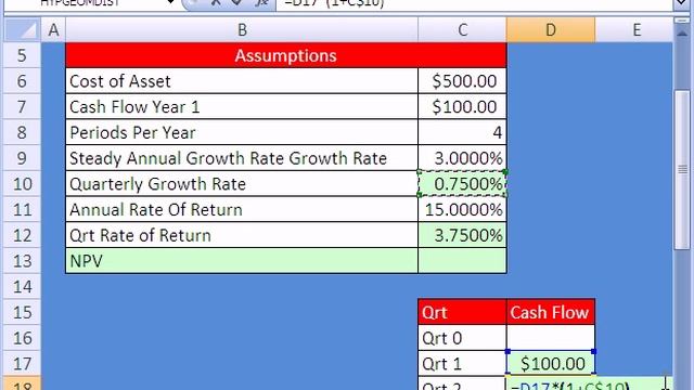 YouTubersLoveExcel#19: Steady Growth Cash Flow Formula смотреть онлайн