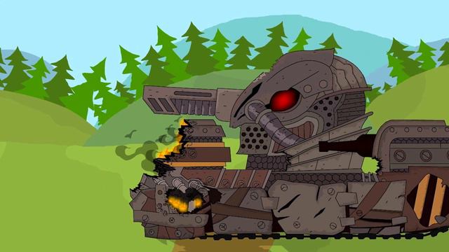 КВ-45 (Геранда) VS КВ-6 Берсерк (Хомы) - Финал битвы. Мультики про танки смотреть онлайн