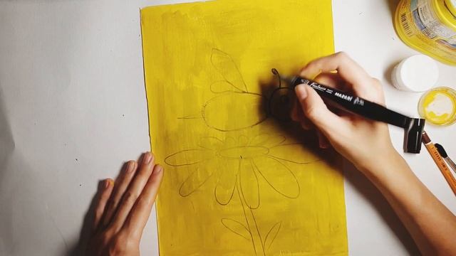 Рисуем с детьми пчелку. Простое рисование гуашью для детей от 5 лет. Простой рисунок гуашью смотреть онлайн