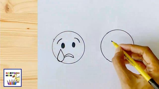How to Draw the Crying Emoji - Loudly crying emoji smiley face смотреть онлайн