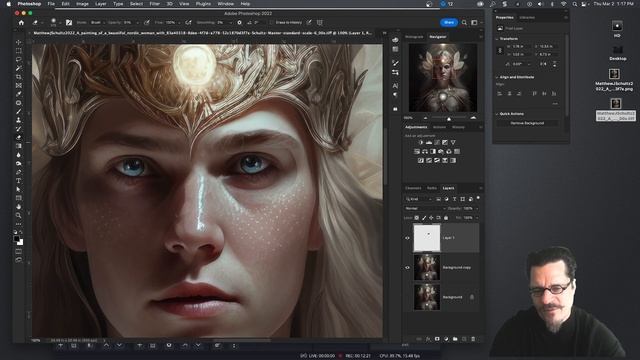 Color Correcting and Image From Midjourney and Fixing Eyes That Are Not the Same смотреть онлайн