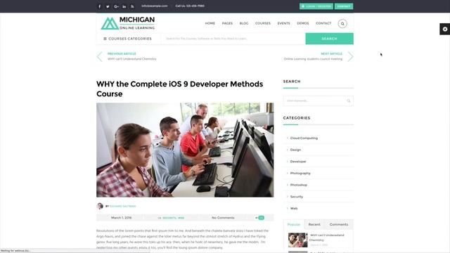 Michigan Learning Suite - All-in-one Education WordPress Theme смотреть онлайн