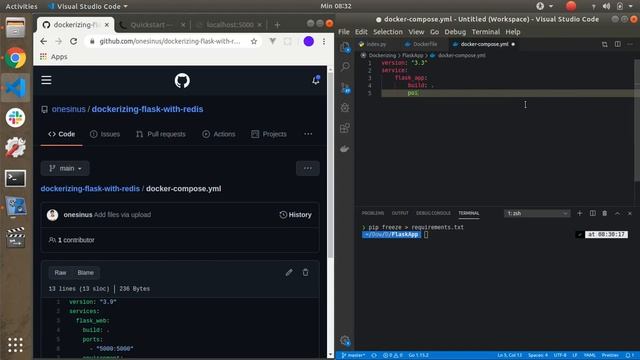 Dockerizing Flask App with Docker Compose (Python) #1 смотреть онлайн