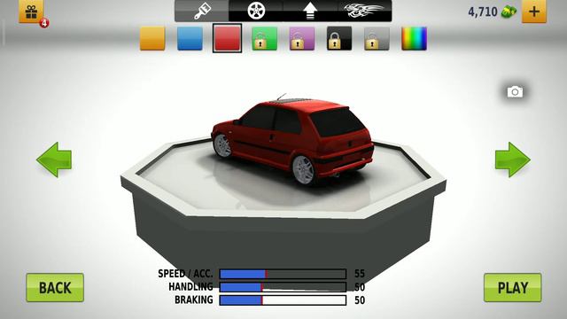 View My Dark Red Peugeot 106 2,0L Turbo V6 in Traffic Racer смотреть онлайн