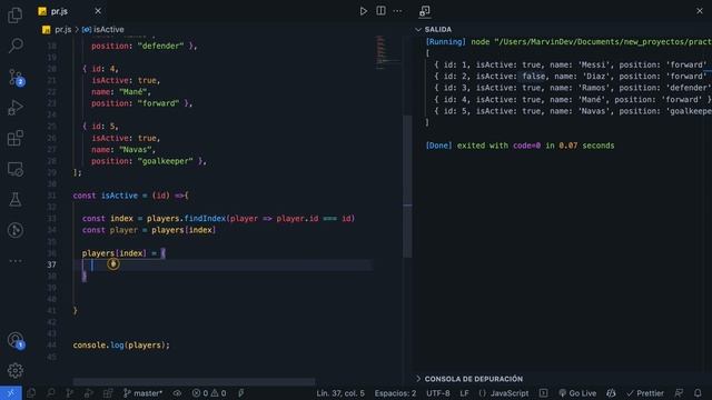 Métodos de Array en Javascript: .findIndex(). Capítulo16 Curso básico de React Js смотреть онлайн