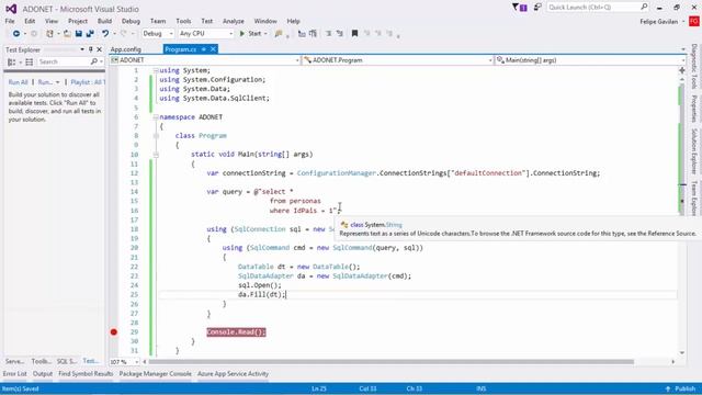 Ejecutando un query desde c# | ADO.NET | Programando en C# смотреть онлайн