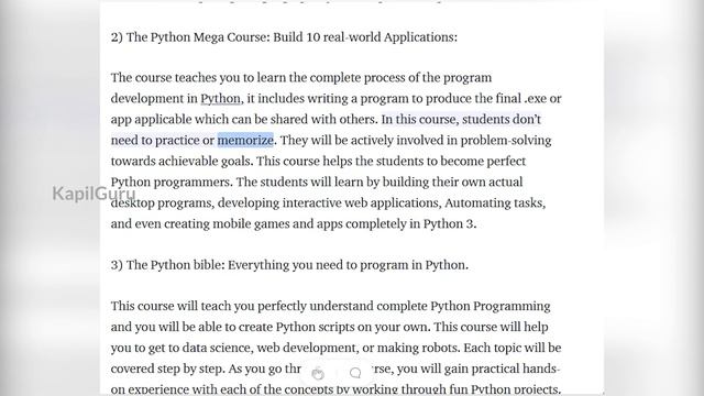 5 BEST PYTHON COURSES TO CONSIDER IN 2022 || KapilGuru смотреть онлайн