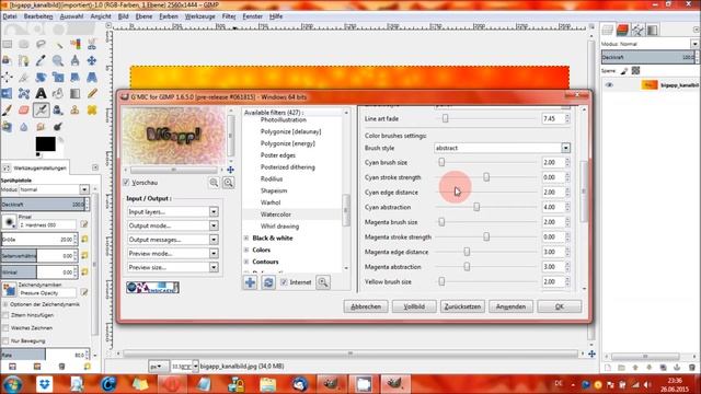 Gimp - G'MIC: Watercolor смотреть онлайн