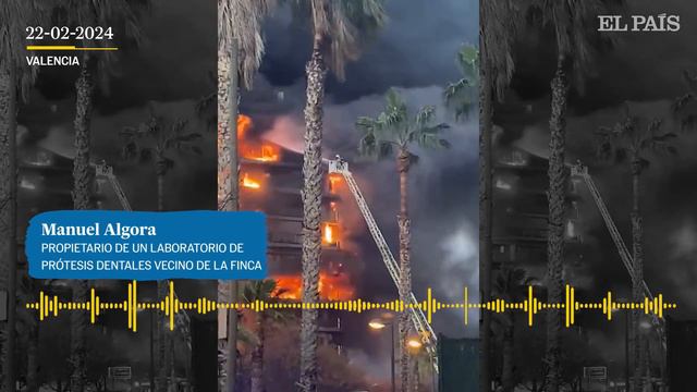 INCENDIO | Vecinos del edificio en llamas en Valencia hablan: "El fuego corría como una mecha" смотреть онлайн