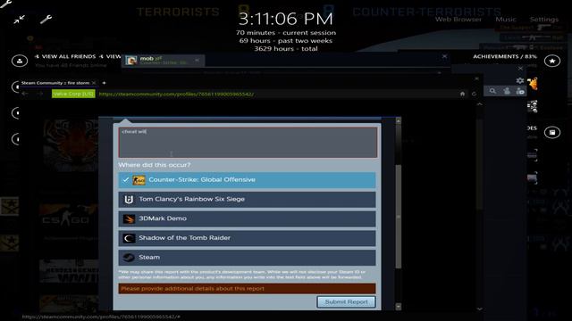 Catch the cheater in CS:GO Overwatch & Explose his profile! смотреть онлайн